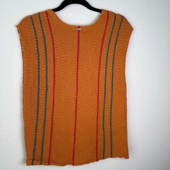 Prana Orange Muscle Tee with Red and Blue Stripes - Picture 7 of 11